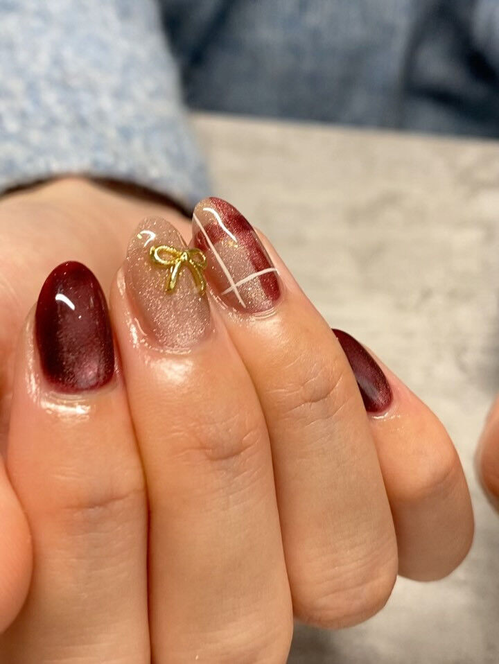 定額デザイン（色変更可）✨😍🩷大人気のチェック柄！ボルドーを