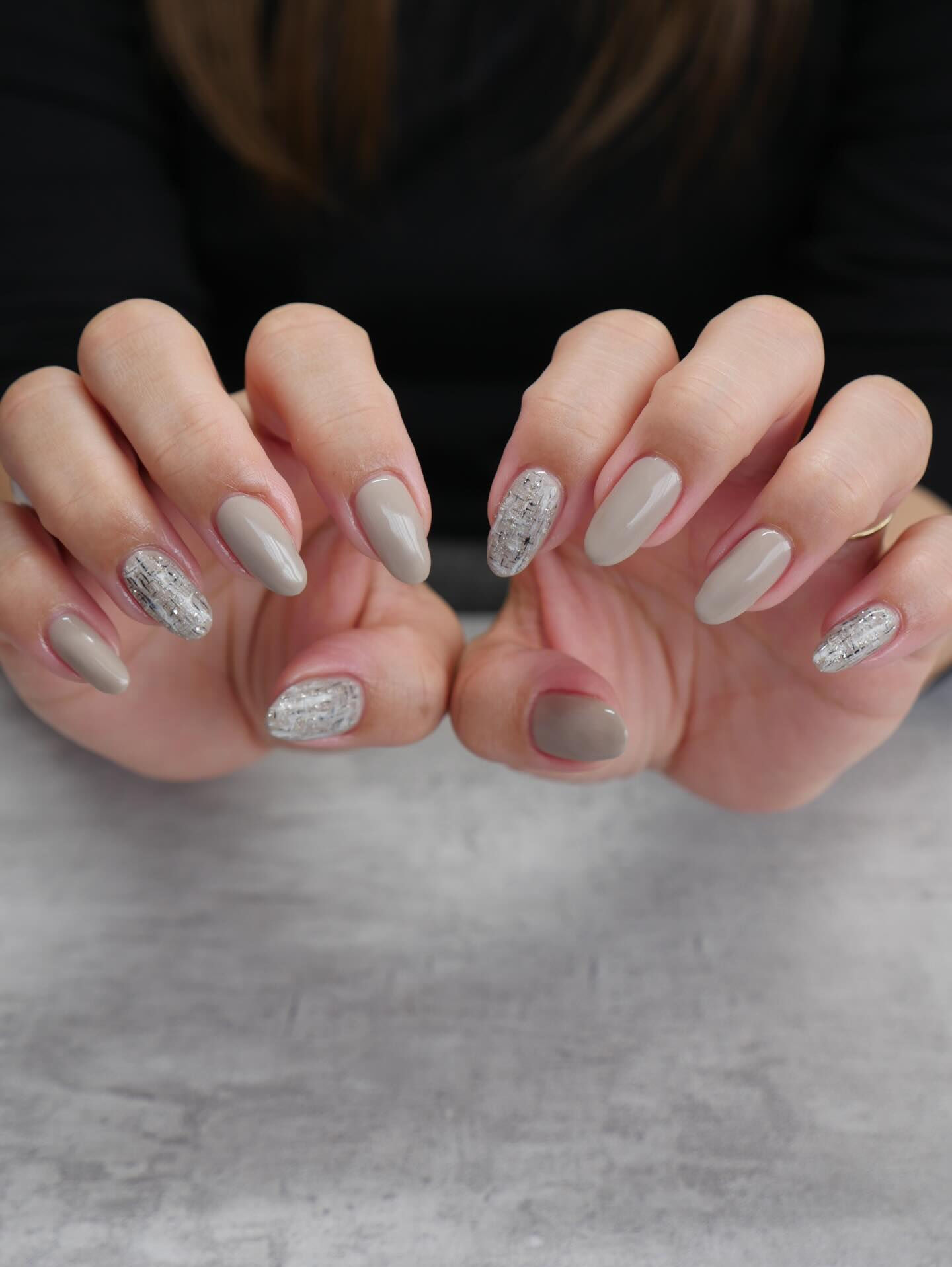 ツイードネイル✨💅😍冬ネイルの定番ツイードネイル