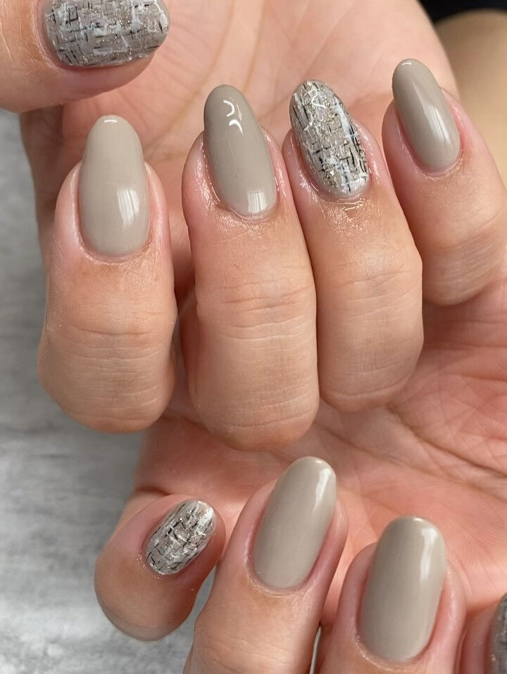 ツイードネイル✨💅😍冬ネイルの定番ツイードネイル