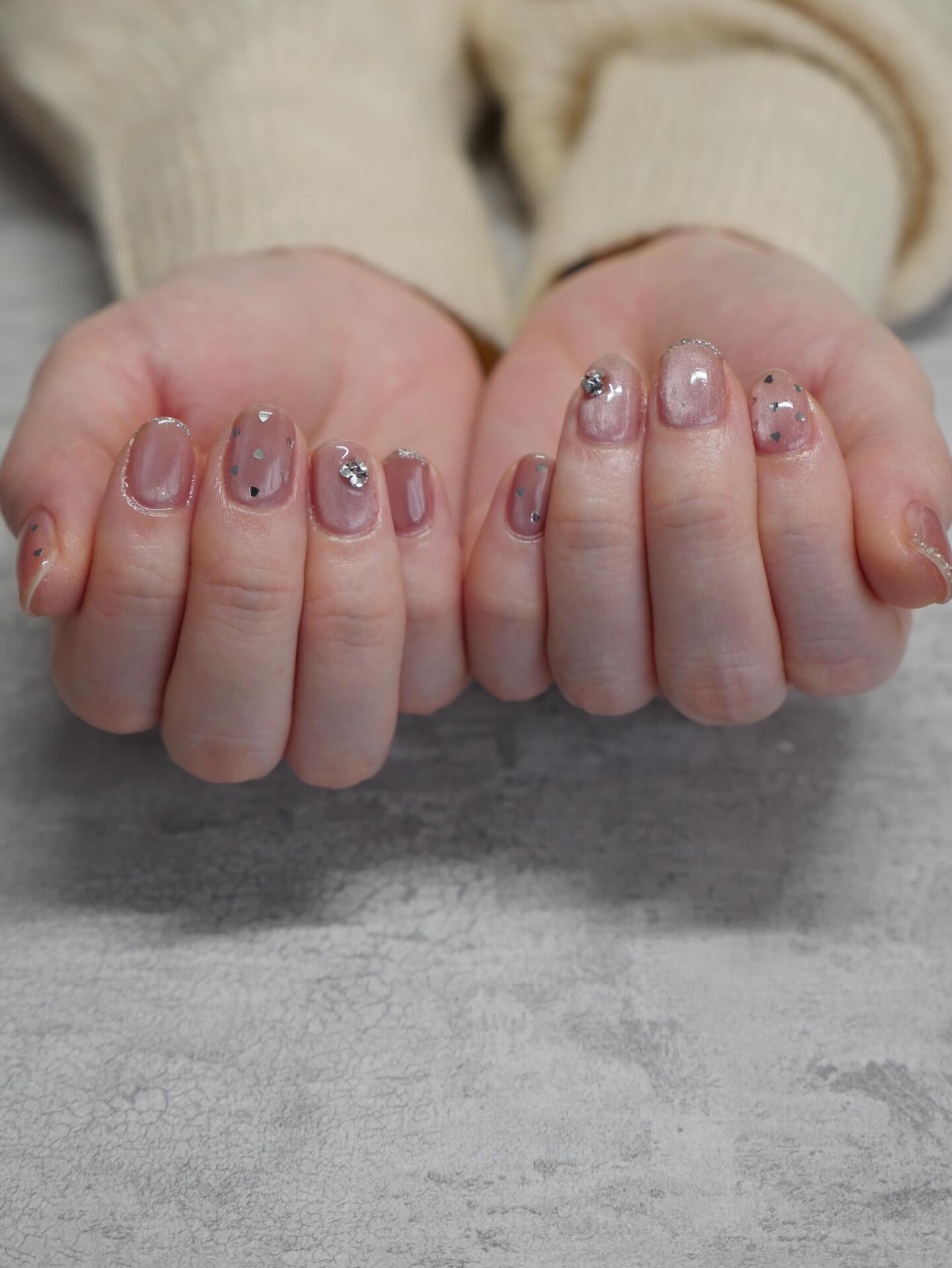 くすみピンクがお好きなお客様✨😍💅とてもお似合いのお色です！