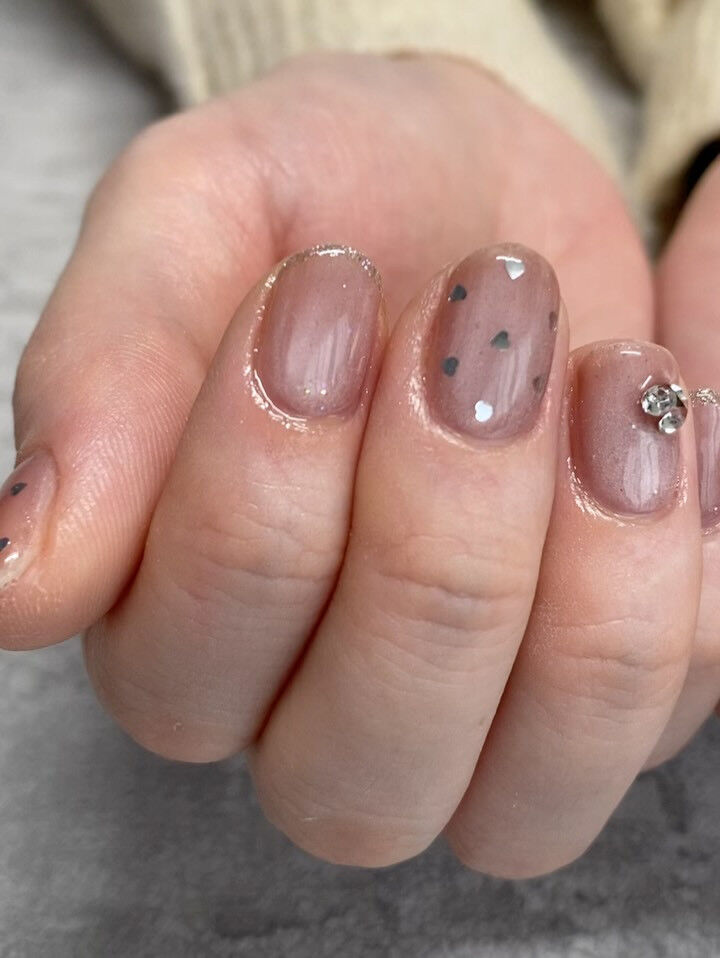 くすみピンクがお好きなお客様✨😍💅とてもお似合いのお色です！